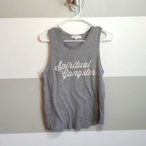 Spiritual Gangster gray tank